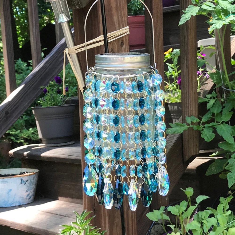 Solar Powered Mini Crystal Chandeliers